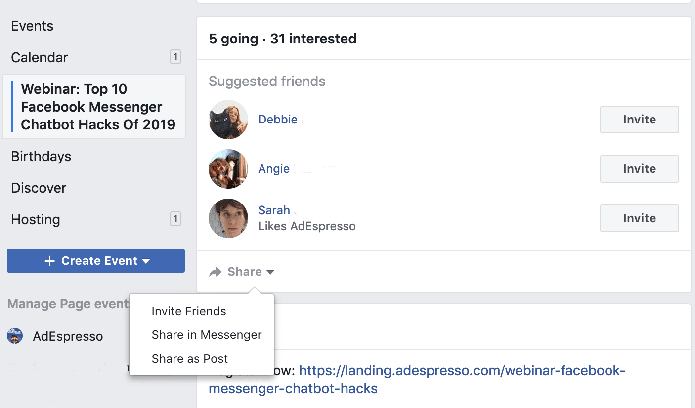 How to Use the Facebook Events Feature